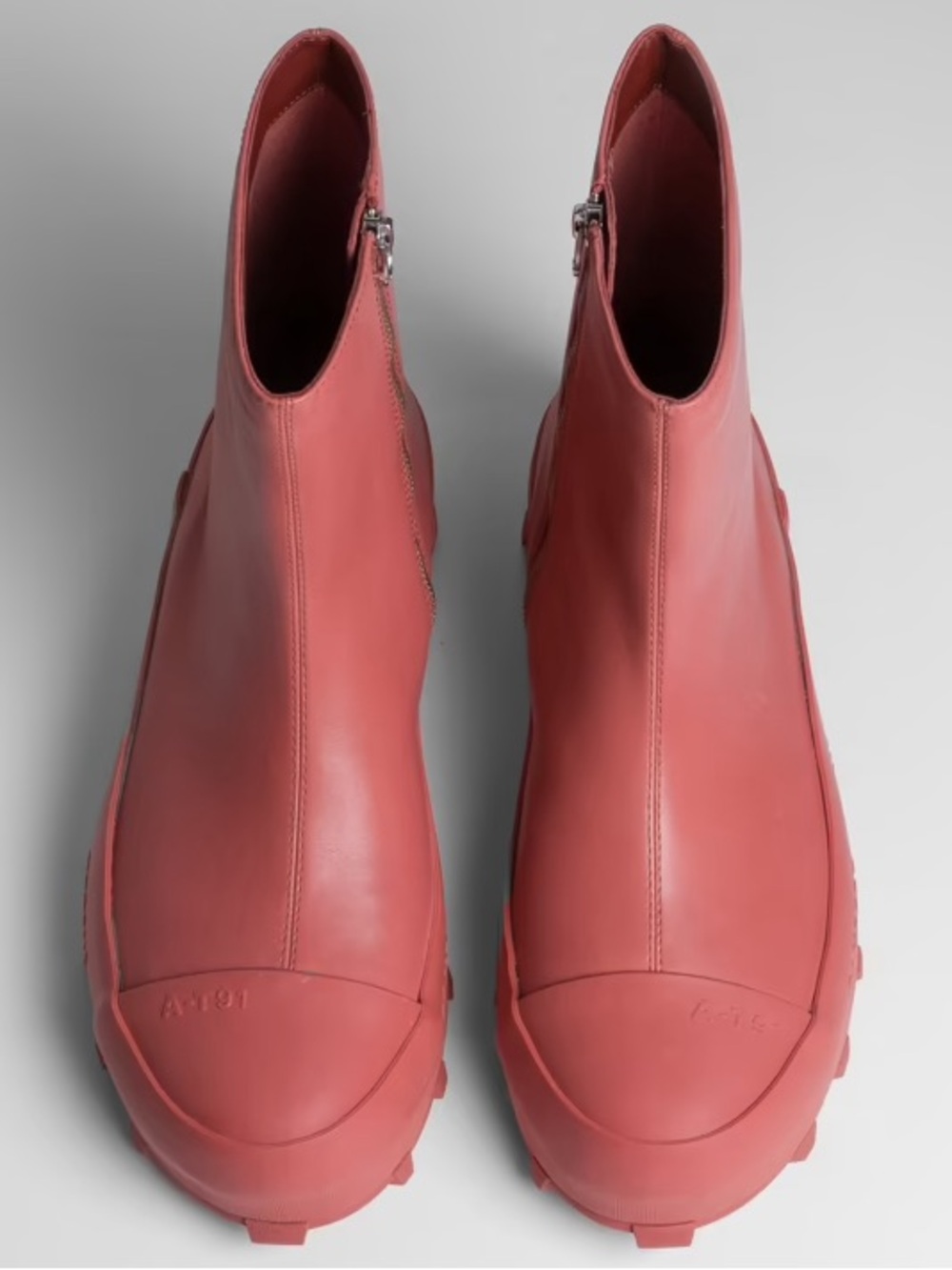 Camper Traktori Boot In Vulcanized Red Calfskin Leather EU 38 CamperLab - Picture 3 of 16